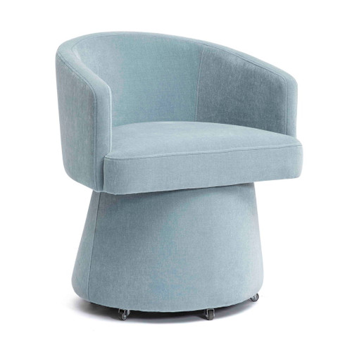Kristen - Upcycled Chenille Rolling Desk Chair