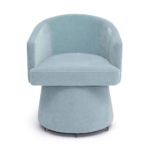 Kristen - Upcycled Chenille Rolling Desk Chair