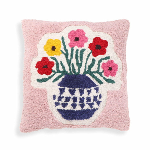 Blossom - 20" Cotton Square Accent Pillow - Tufted Blossom - 20" Cotton Square Accent Pillow - Tufted