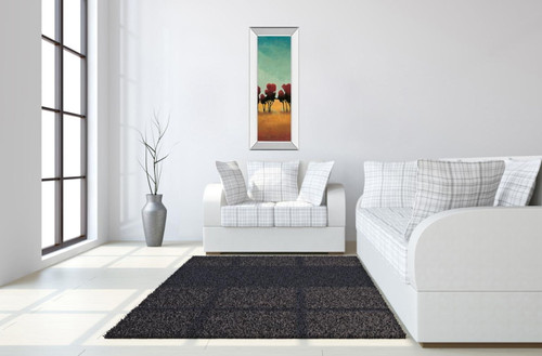 A New Day Il By Angelina Emet - Mirror Framed Print Wall Art - Blue