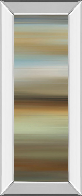 Abstract Horizon Il By James Mcmaster - Mirror Framed Print Wall Art - Dark Brown