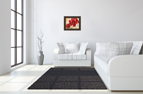 Passion For Poppies Il By Nan - Framed Print Wall Art - Red