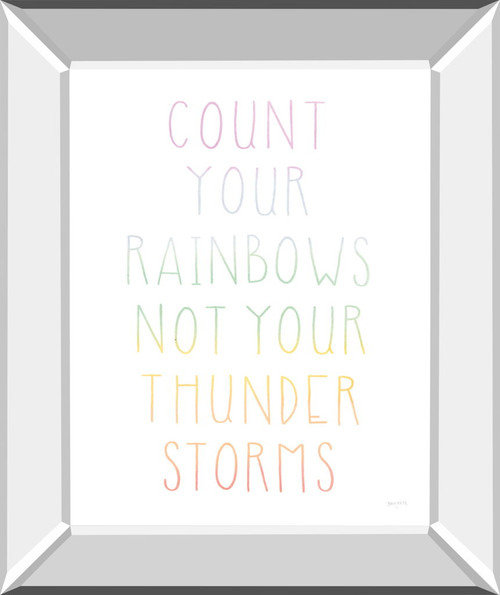 Lets Chase Rainbows VII By Jenaya Jackson - Mirror Framed Print Wall Art - White