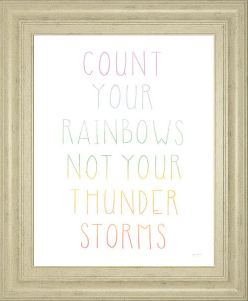 Lets Chase Rainbows VII By Jenaya Jackson - Framed Print Wall Art - White