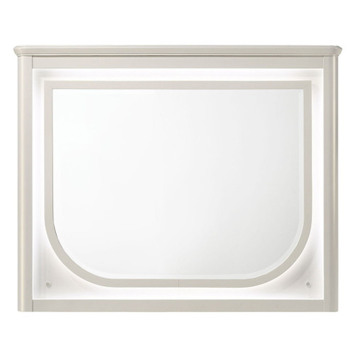 Laveda - Mirror With LED - Pearl White