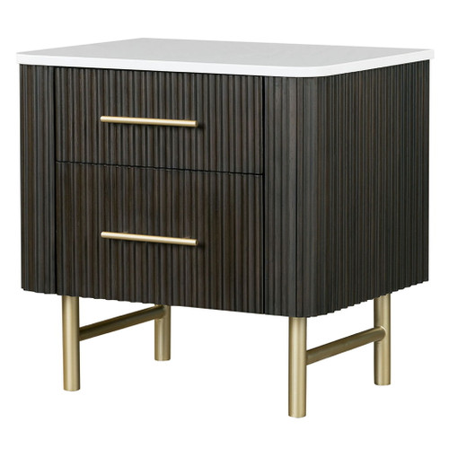 Clayten - Nightstand - Marble Top & Espresso Clayten - Nightstand - Marble Top & Espresso