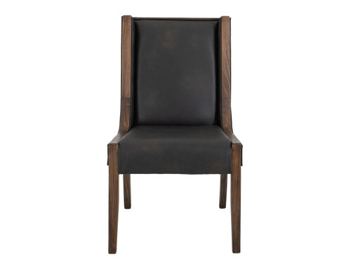 Walnut - Upholstered Chair (Set of 2) - Brown/Black