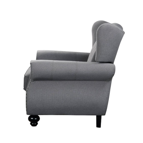 Hannes - Sofa With 2 Pillows - Gray Fabric