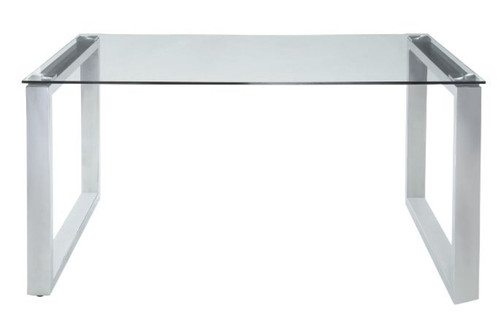Abraham - Dining Table - Clear Glass Top & Chrome