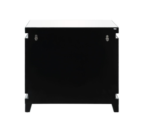 Lotus - 32" Console Cabinet - Mirrored & Faux Ice Cube Crystals