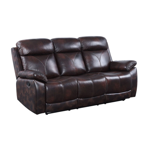 Perfiel - Motion Sofa - Two Tone Dark Brown Top Grain Leather Perfiel - Motion Sofa - Two Tone Dark Brown Top Grain Leather