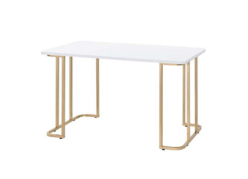 Estie - Vanity Desk (Same 93102) - White & Gold Estie - Vanity Desk (Same 93102) - White & Gold