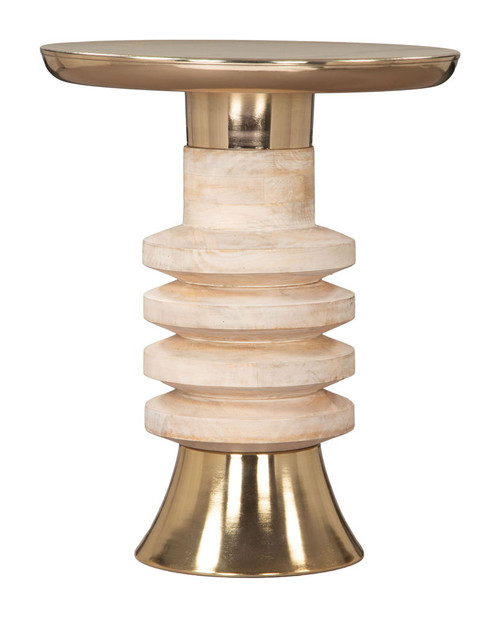 Ringar - Side Table - Gold & Natural