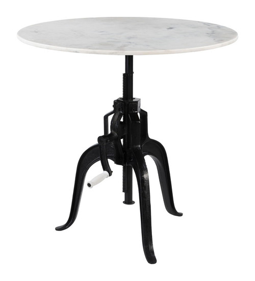 Mufid - Bistro Table - White & Black