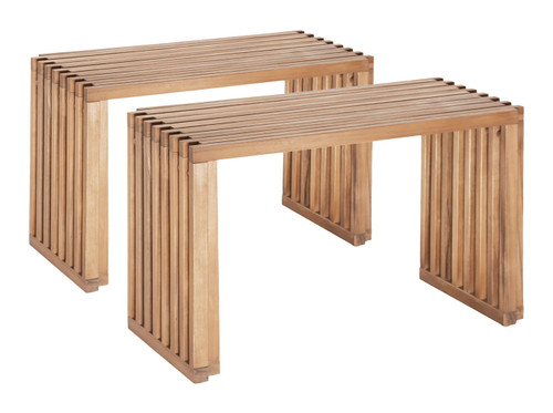 Riviera - Extendable Bench (Set of 2) - Natural Riviera - Extendable Bench (Set of 2) - Natural