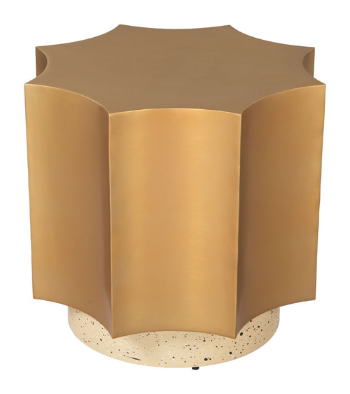 Osam - Side Table - Gold & Beige