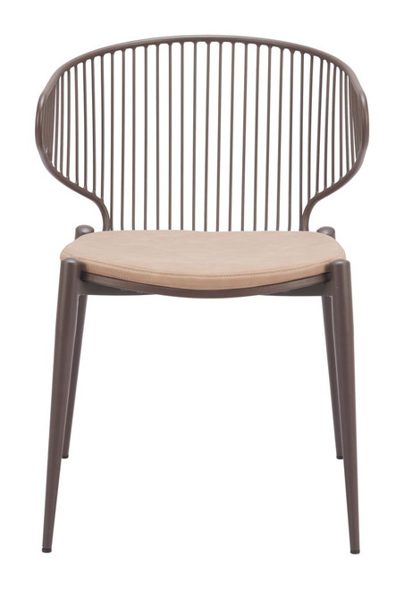 Silues - Dining Chair (Set of 2) - Taupe / Brown