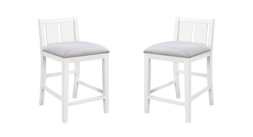 Graham - 3 Piece Small Space Counter Height Dining Table With Shelves And 2 Chairs (Set of 3)