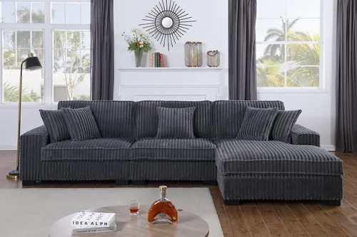 Comfy II Modern Sectional with Chaise in Fabric