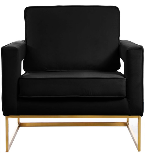 Noah - Accent Chair with Gold Legs