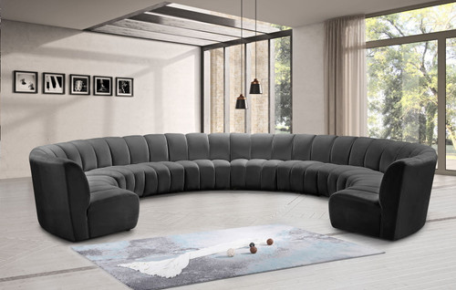 Infinity - 10 Piece Velvet Modular Sectional