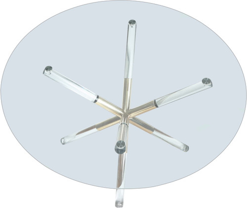 Mercury - Glass Dining Table - Pearl Silver