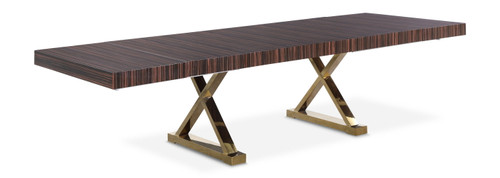 Excel - Extendable Dining Table with Gold Base
