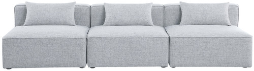 Cube - Linen Modular 3 Seat Armless Sofa