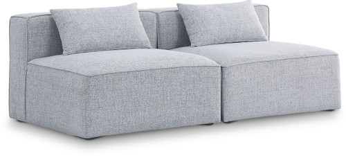 Cube - Linen Modular 2 Seat Armless Sofa