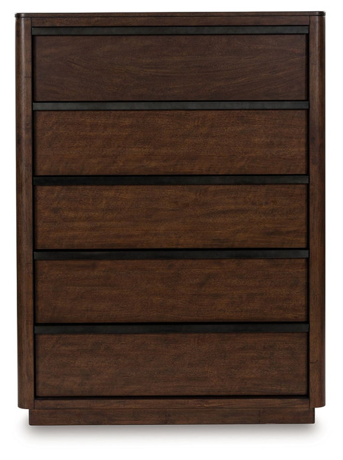 Dilenno - Dark Brown - Five Drawer Chest