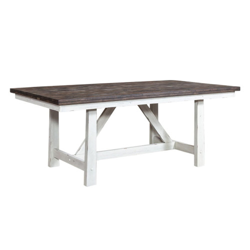 Farmhouse - Fixed Top Trestle Table - White