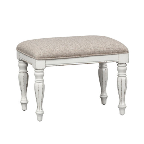 Magnolia Manor - Accent Bench - White