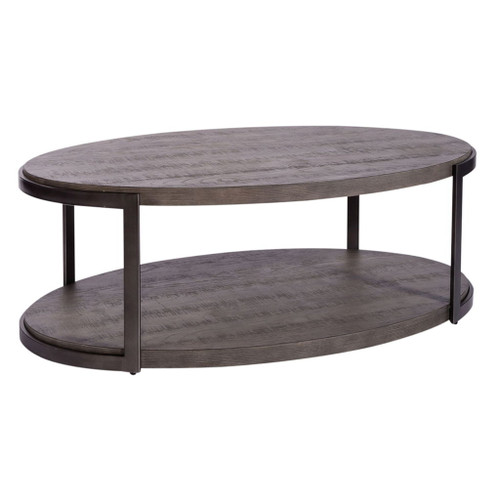 Modern View - 3 Piece Table Set (1 Oval Cocktail Table 2 End Tables) - Dark Gray