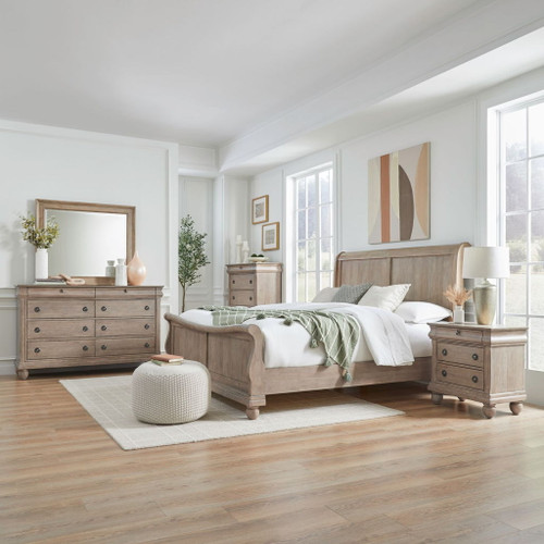 Rustic Traditions - Sleigh Bed, Dresser & Mirror