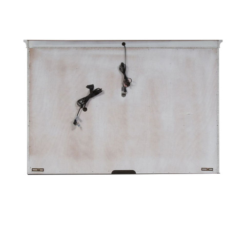 Allyson Park - Jr Executive Credenza Hutch - Wirebrushed White / Charcoal