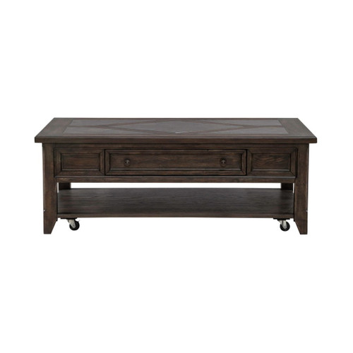 Paradise Valley - Rectangular Cocktail Table - Saddle Brown