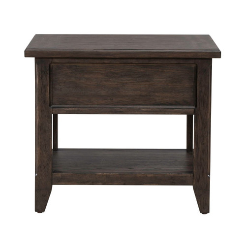 Paradise Valley - Rectangular End Table - Saddle Brown
