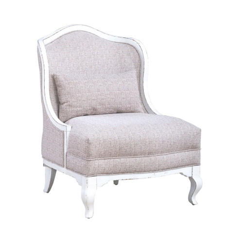 Magnolia Manor - Upholstered Accent Chair - Antique White & Weathered Bark