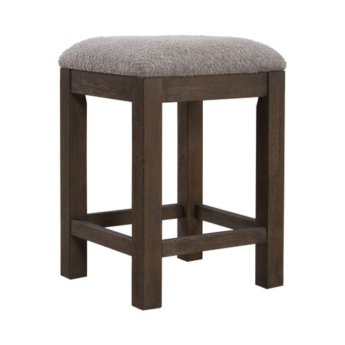 Cascade Falls - Upholstered Console Stool - Satin Espresso / Gray