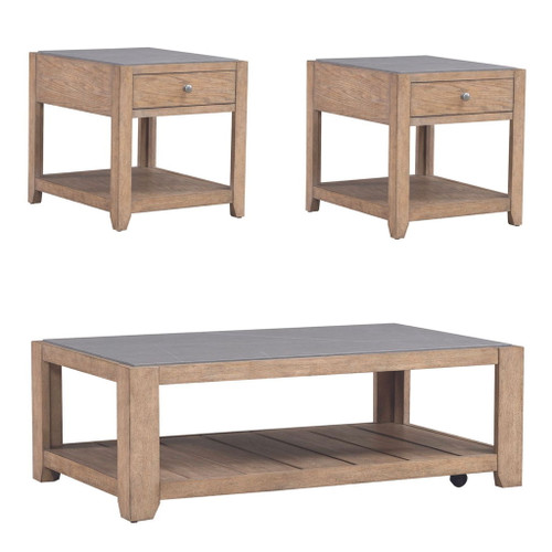 Millstone - 3 Piece Set (1 Cocktail 2 End Tables) - Nutmeg