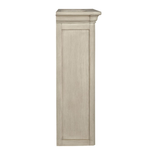 Farmhouse Reimagined - Credenza Hutch - Antique White / Chestnut Tops