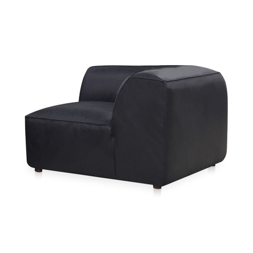 Form - Leather Corner Chair - Vantage Black