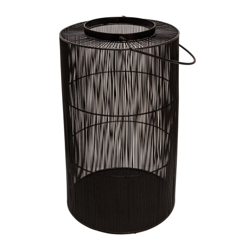 Metal Wire Lantern 26" - Black