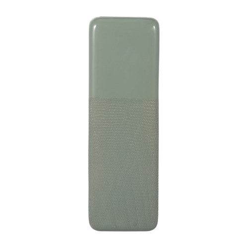 Ceramic 18" Squared Grooved Vase - Cucumber