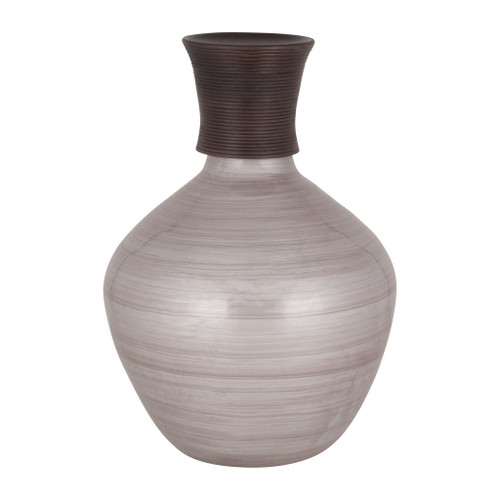 Glass 22" Wooden Top Vase - Blush