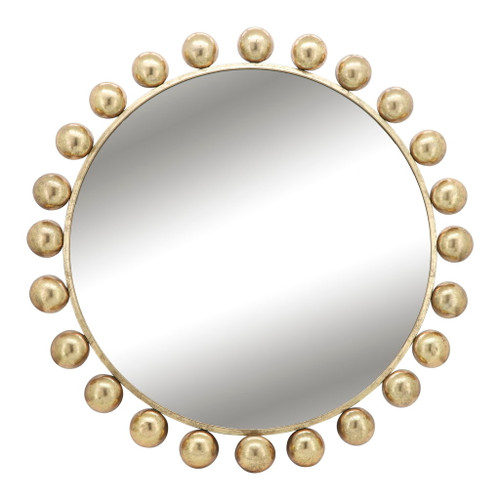 Metal Round Mirror 42" - Gold