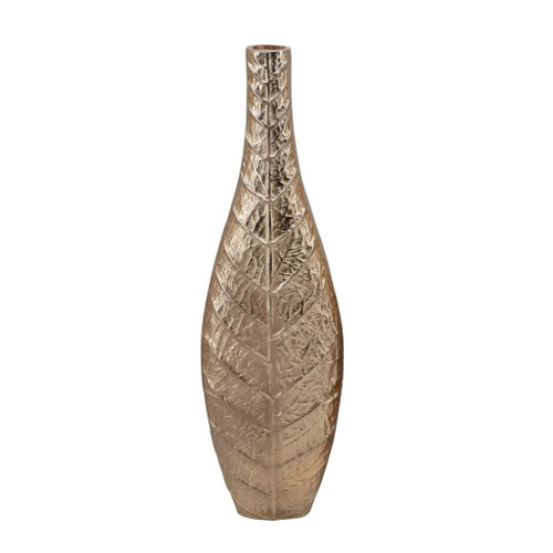 Craighton Large Metal Leaf Vase - Gold