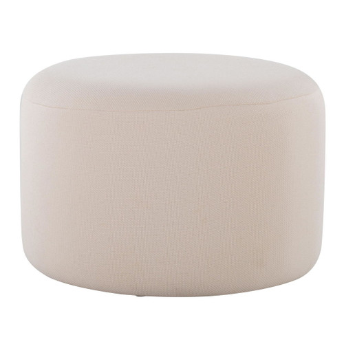 Large - Round Pouf - Beige
