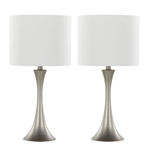 Lenuxe - 24" Metal Table Lamp (Set of 2) - Steel Base