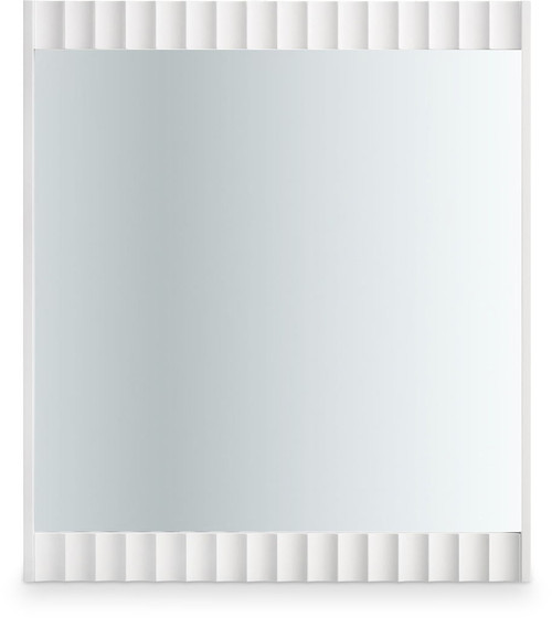 Modernist - Mirror With Stainless Steel Base - White